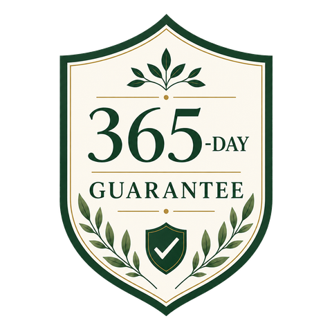 365-day money-back guarantee badge
